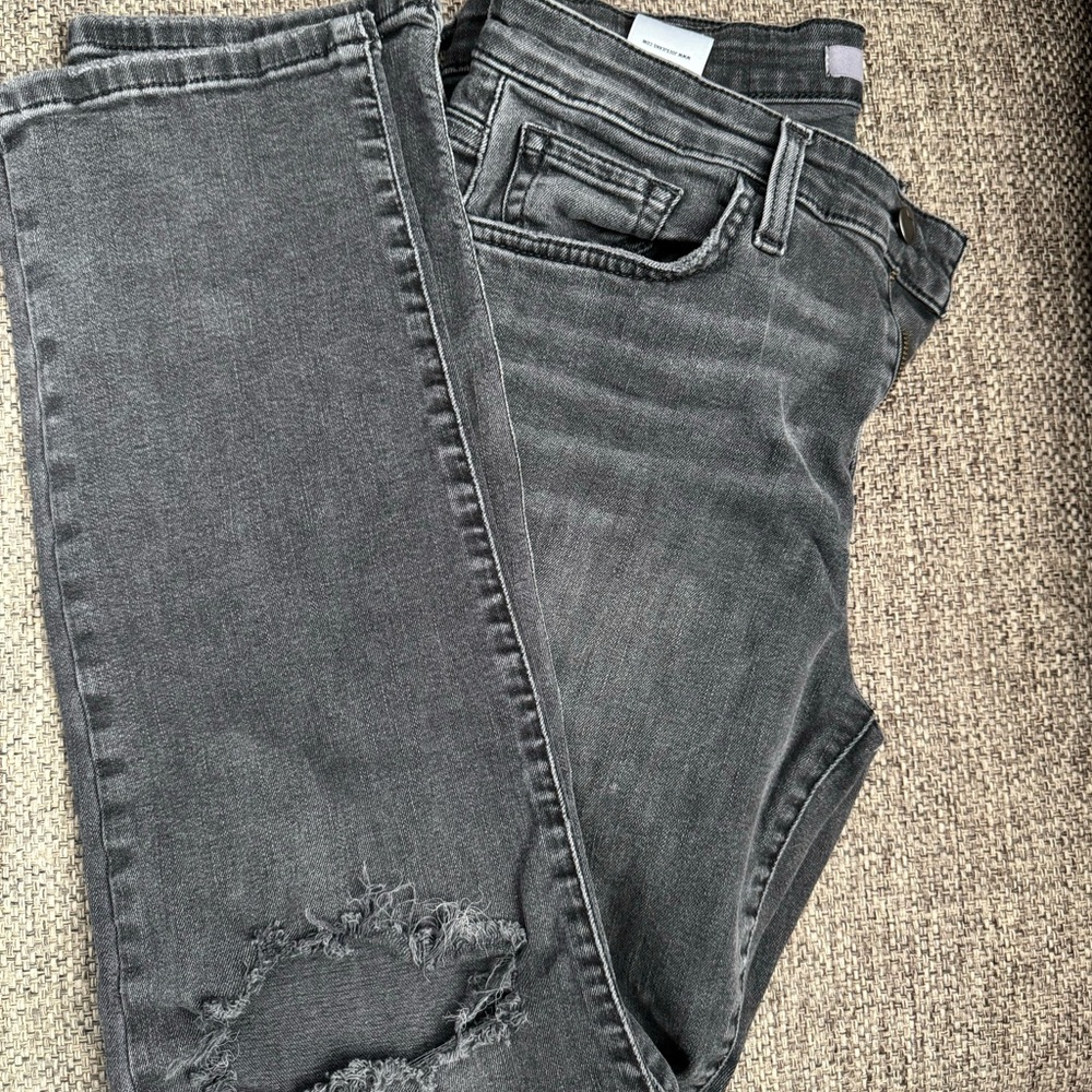 Joes jeans kick flare crop length washed black stretch denim- size 28